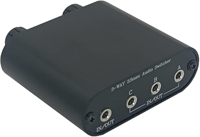 3.5mm Audio Switch with line Volume Controller, 3 in 1 Out 1/8" aux switcher - Image 3