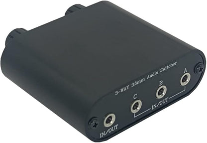 3.5mm Audio Switch with line Volume Controller, 3 in 1 Out 1/8" aux switcher - Image 3