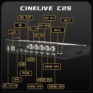 Cinetreak C2S HDMI & SDI 5.5'' Screen Multi-Format PTZ Control Video Switcher - Image 3