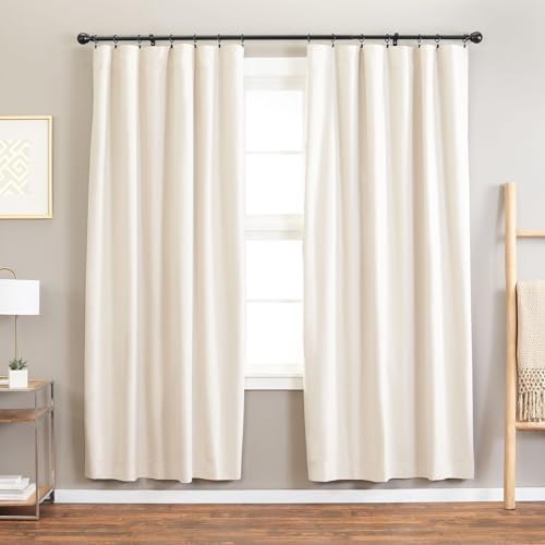 16 Pack Curtain Rings with Clips, Window Clip Rings Black Curtain Hooks Hangers Clip Rings for Hanging Drapery Drapes Bows, Small 1.26 Inch in Diameter, Fits up to 1" Rod