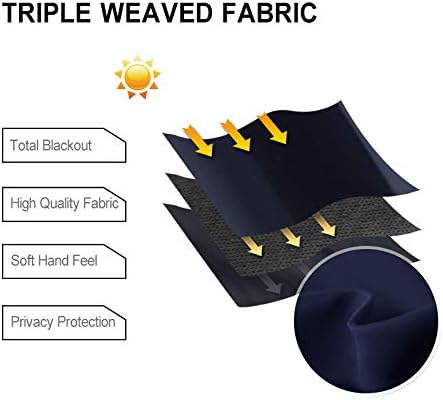 DWCN Blackout Curtains for Bedroom, Room Darkening Thermal Insulated Living - Image 3