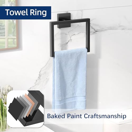 gypie bathroom accessories set wall mounted, 5-piece 24in, side view