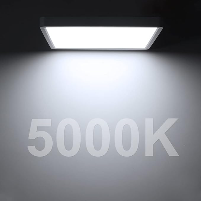 LED Flush Mount Ceiling Light Fixture, 5000K Daylight White, 12inch 24W - Image 4