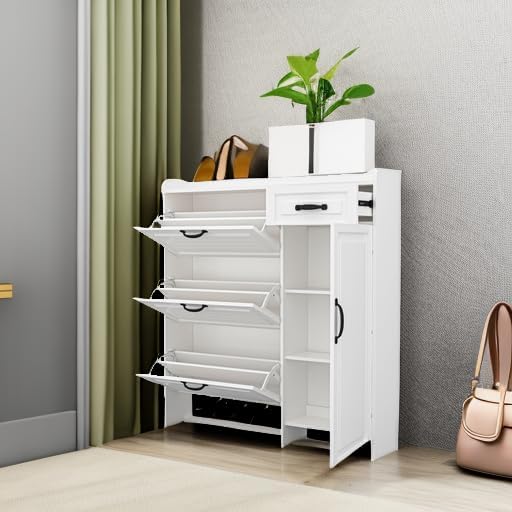 Shoe Cabinet for Entryway, Freestanding Shoe Storage Cabinet - Image 5