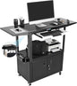 av cart with wheels,computer cart,rolling height adjustable utility, main product view
