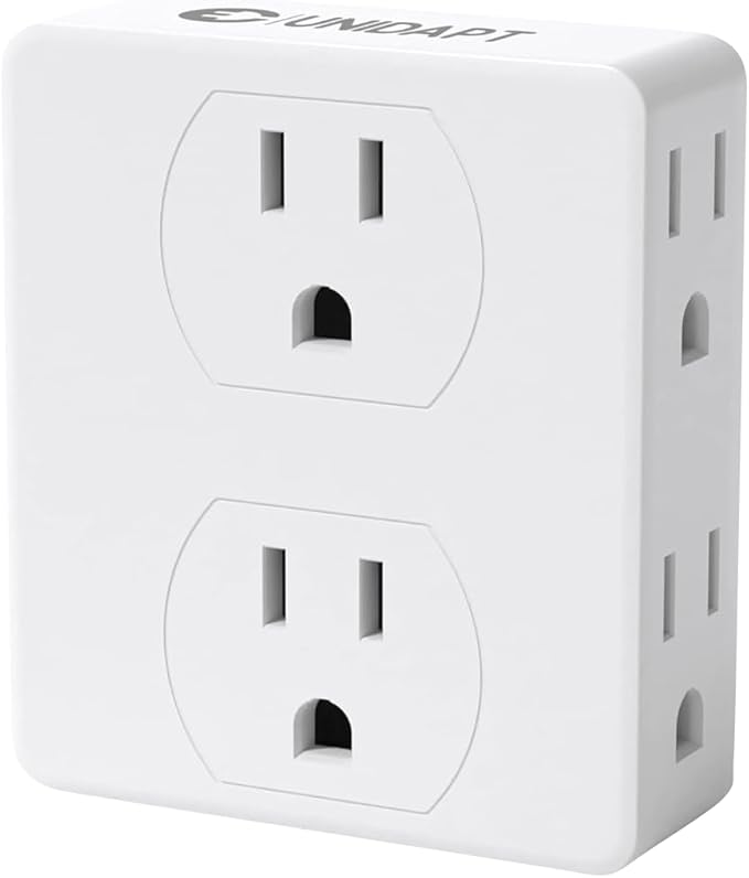 Multi Plug Outlet Splitter, Unidapt Multiple Outlets Extender Adapter by Unidapt