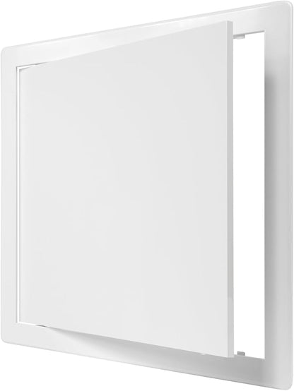 12" x 12" White Plastic Access Panel. Service Shaft Door Panel. Plumbing by Unknown