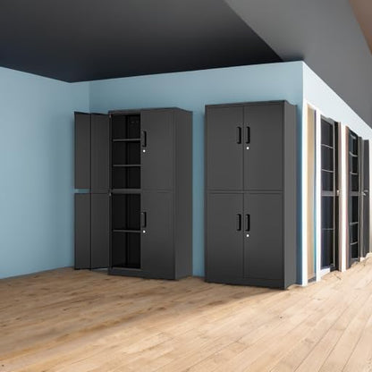 71” Metal Storage Cabinet-Lockable File Garage Tool Cabinets - Image 2