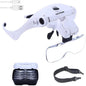 YOCTOSUN LED Head Magnifier, Rechargeable Hands Free Headband Magnifying Glasses by YOCTOSUN