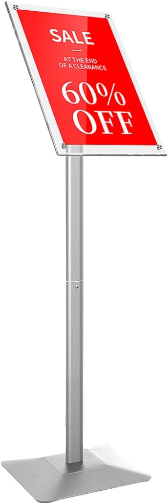 DISPLAYSWORKER Adjustable Heavy Duty Pedestal Sign holder floor Stand, sign by DISPLAYSWORKER