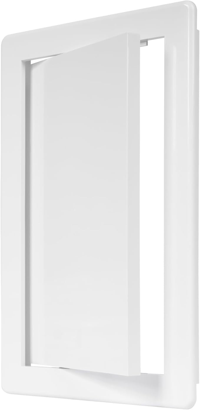 6" x 10" White Plastic Access Panel. Service Shaft Door Panel. Plumbing by Unknown