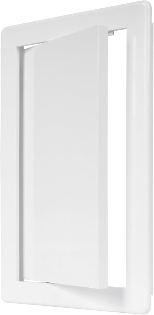 6" x 10" White Plastic Access Panel. Service Shaft Door Panel. Plumbing by Unknown