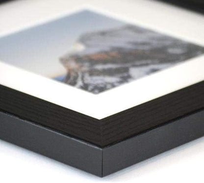 Frame It Easy 33 x 6 Black Grain Wood Frame - Image 3