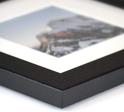 Frame It Easy 33 x 20 Black Grain Wood Frame - Image 3