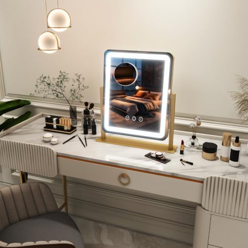 fennio vanity mirror with lights - 15"x12.6" led, package contents