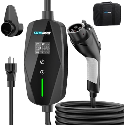Level 1&2 EV Charger -16Amp Adjustable Current Home Charging Station with...