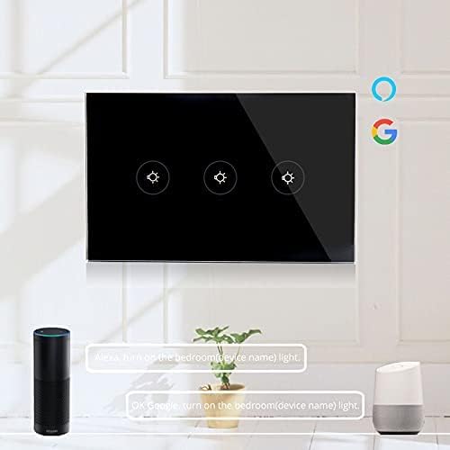WiFi Smart Wall Touch Light Switch Glass Panel Wireless Remote Control by - Image 3