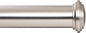 Ivilon Window Curtain Rod Decorative End Cap Design, 1 Inch Rod, 48 to 86 Inch. Satin Nickel