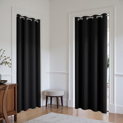 koufall closet door curtain without door,insulated thermal 78 shown in use