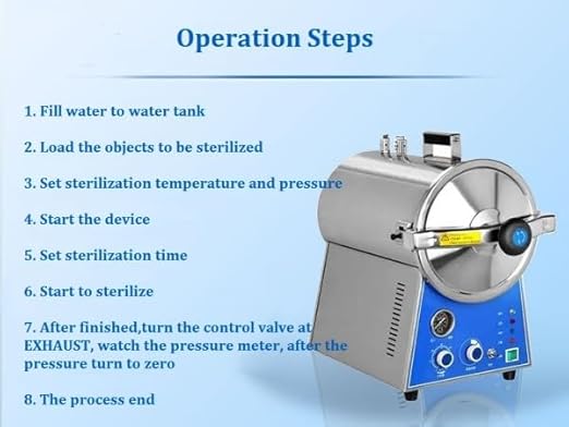 24L Automatic Portable Electric Heating Lab Autoclave Steam Sterilizer - Image 8