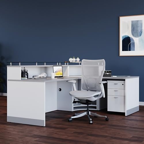 NBF L-Shaped Modern Reception Desk - Image 2