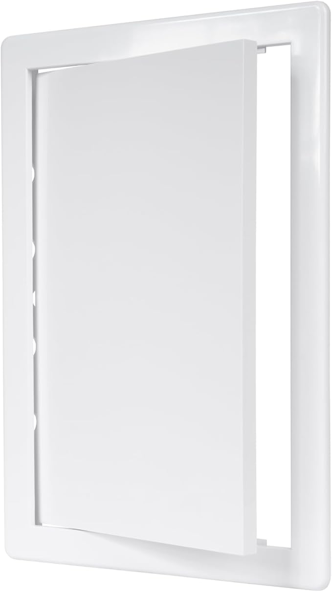 8" x 12" White Plastic Access Panel. Service Shaft Door Panel. Plumbing by Unknown