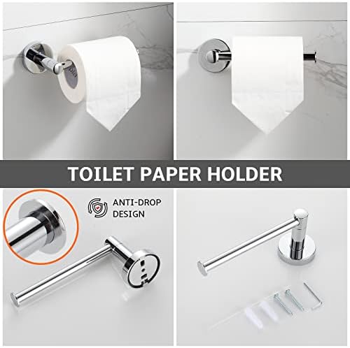bgl bathroom accessory set chrome 4 pieces bathroom, side view