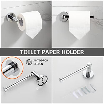 bgl bathroom accessory set chrome 4 pieces bathroom, side view