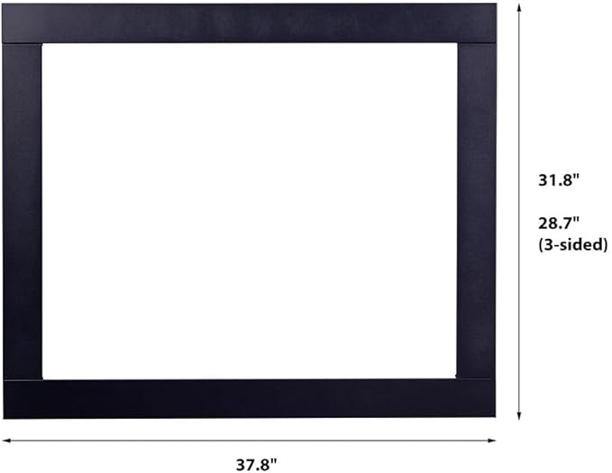 Modern Ember Uptown 33" Inch Electric Fireplace Insert Trim Kit, 3 Inch Trim - Image 2