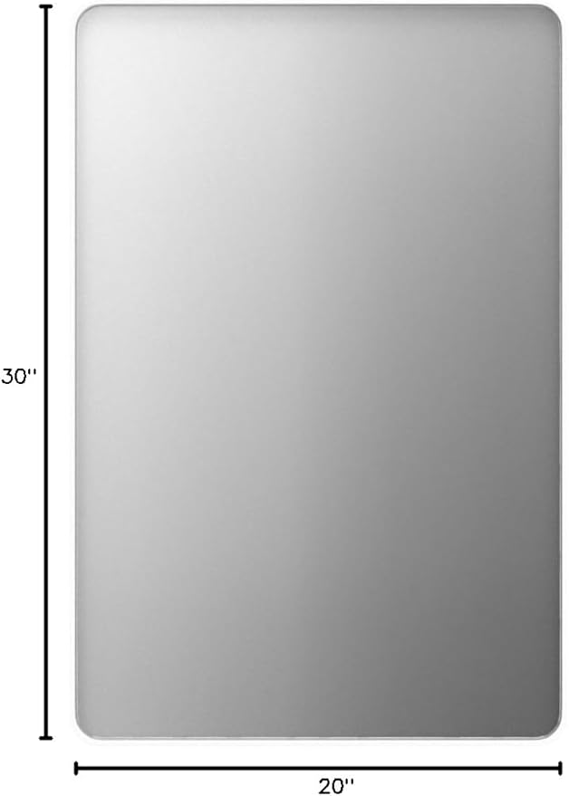 LOAAO 20x30 Inch White Metal Framed Bathroom Mirror - Image 8