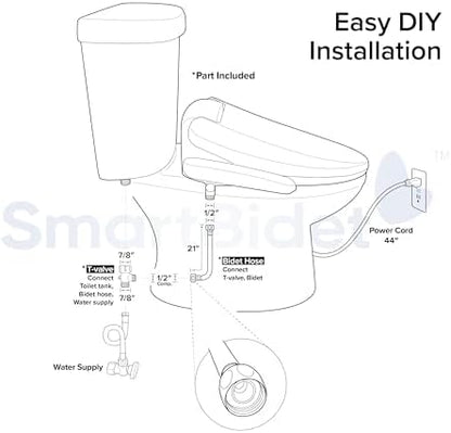 SmartBidet® SB-2000WE Electric Smart Bidet Toilet Seat - Image 13