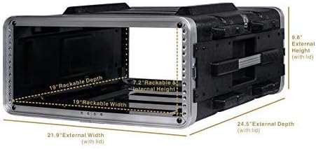 Sound Town Lightweight 4U PA DJ Rack/Road Case - Image 6