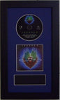 Frames for Cd Disc, CD Booklet and Concert Ticket. Featuring a DARK BLUE Mat Design with Black Moulding