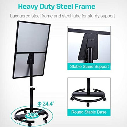 40 X 28 Inch Mobile Magnetic Whiteboard on Wheels, Rolling Dry Erase Board - Image 4