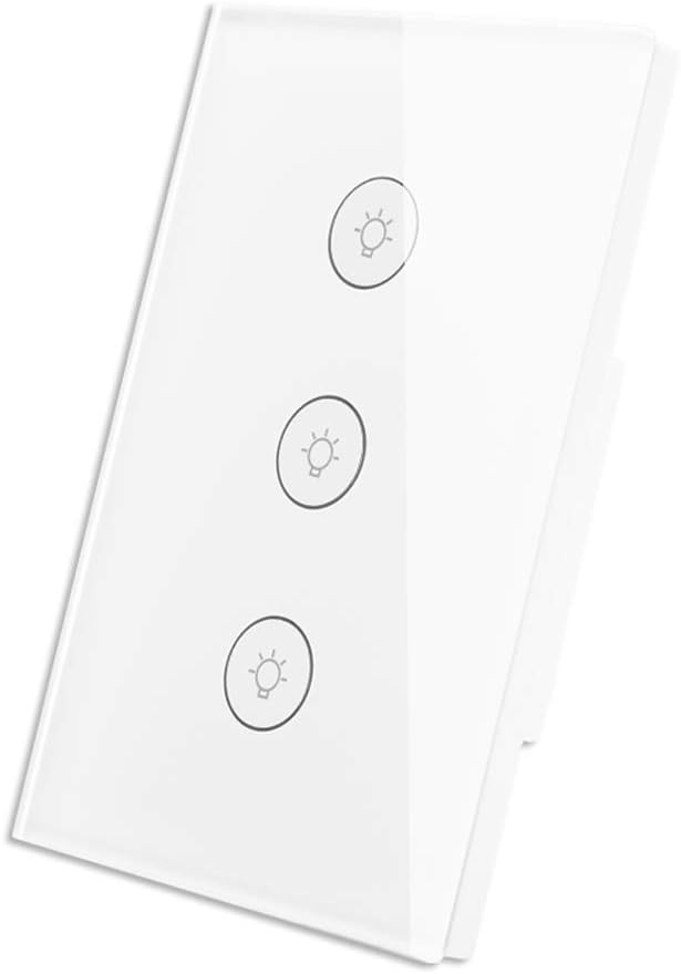 MOES WiFi Smart Wall Touch Light Switch Glass Panel Wireless Remote Control by by MOES