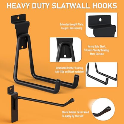 incly 30pcs slatwall accessories set with 4 baskets, side view
