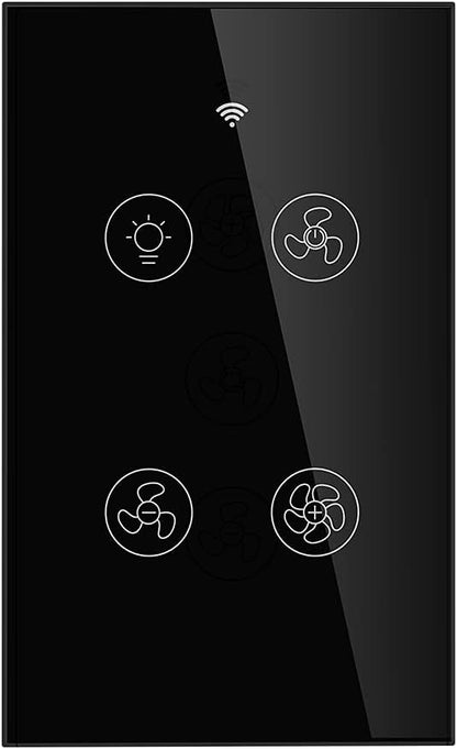 MOES WiFi Smart Ceiling Fan Light Wall Switch, Smart Life/Tuya APP Remote Timer by MOES