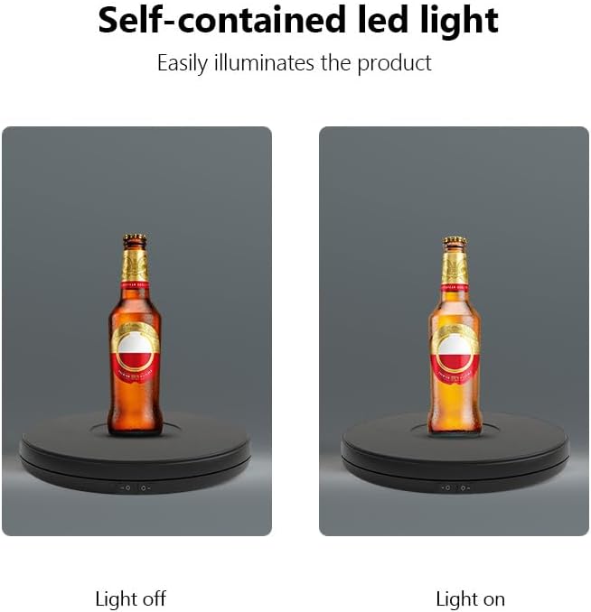 YVV 10'' LED Rotating Display Stand, 360° Motorized Turntable - Image 5