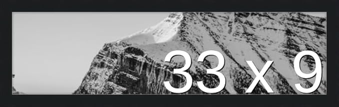 Frame It Easy 33 x 9 Black Wood Frame by FrameItEasy