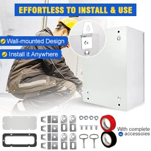 Outdoor Electrical Box, Steel Junction Box 12 x 10 x 6'', NEMA 4X Electrical - Image 6