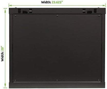 NavePoint 9U Server Cabinet Wall Mount Rack Enclosure Includes 2 Fans, Locking - Image 3