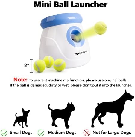 pet prime automatic dog ball thrower launcher for, side view