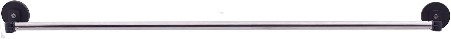 YYST Type A 16"-39.5" Magnetic Curtain Rod for Metal Door,Magnetic Window Café, French Door Sash Rod W Magnets (Black -1)