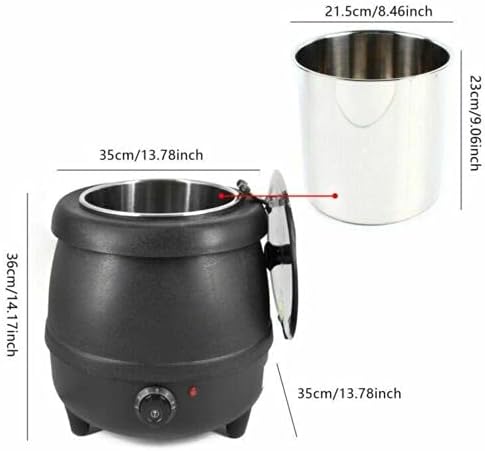 10L Commercial Electric Soup Kettle Pot Soup Maker Stainless Steel Insert Pot - Image 3