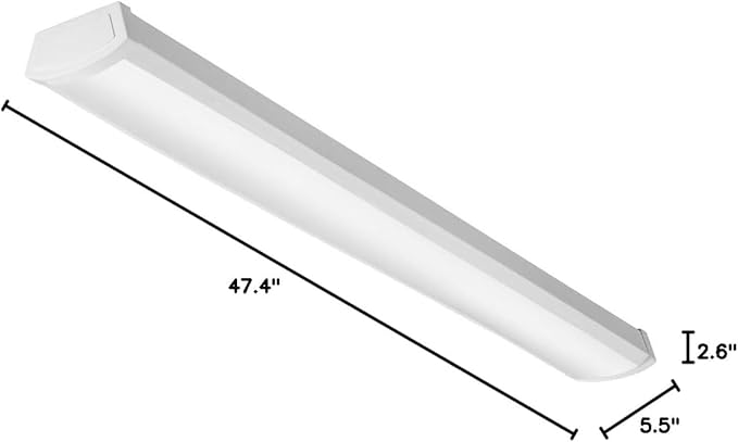 Lithonia Lighting 4 Foot LED Light Fixture, Low-Profile LED Wraparound Flush - Image 9