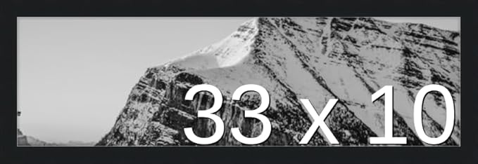 Frame It Easy 33 x 10 Black Wood Frame by FrameItEasy