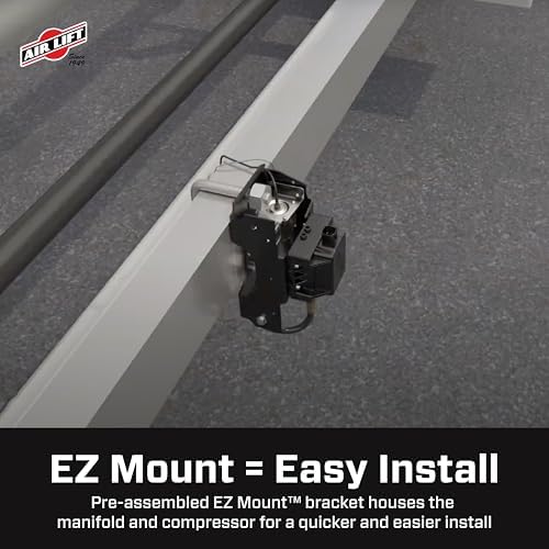 air lift 25980ez wirelessone on-board air compressor system showing dimensions