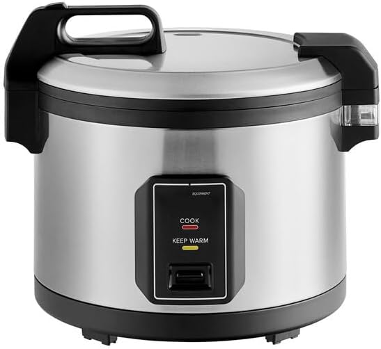 Commercial Rice Cooker and Warmer, 60 Cup Capacity, Stainless Steel, Electric by GLOWNARY