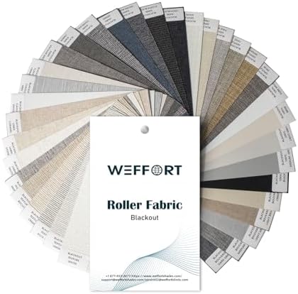 Motorized Roller Shades, 100% Blackout, Multi-Color Samples | Automatic Blinds for Indoor Windows, Works with Alexa Google Apple Home, Remote & App Control,Solar/USB Charging,Custom Size
