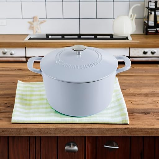 MARTHA STEWART Gatwick 7-Quart Enamel Cast Iron Dutch Oven Pot - Image 5